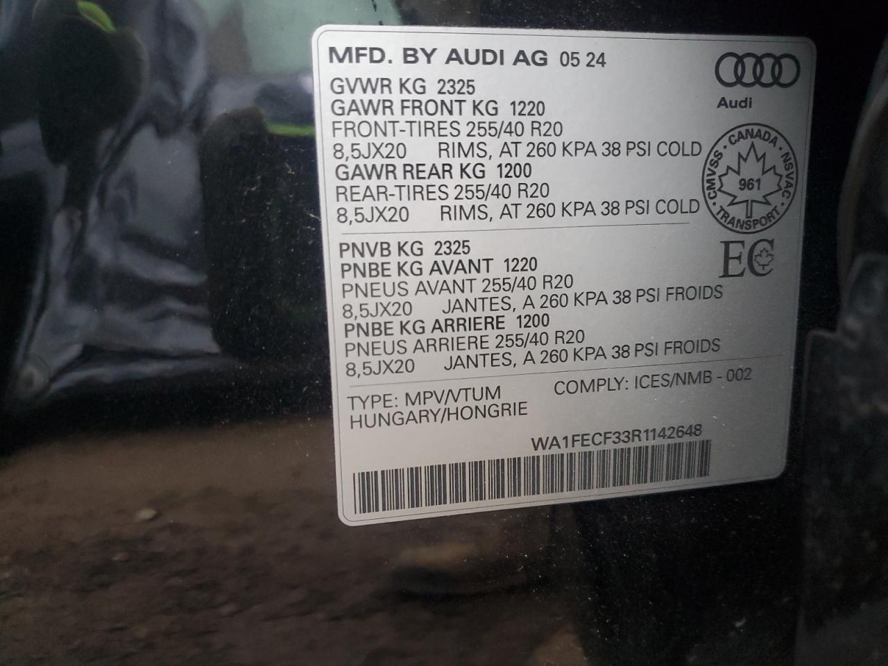 2024 Audi Q3 Technik 45 VIN: WA1FECF33R1142648 Lot: 91357145