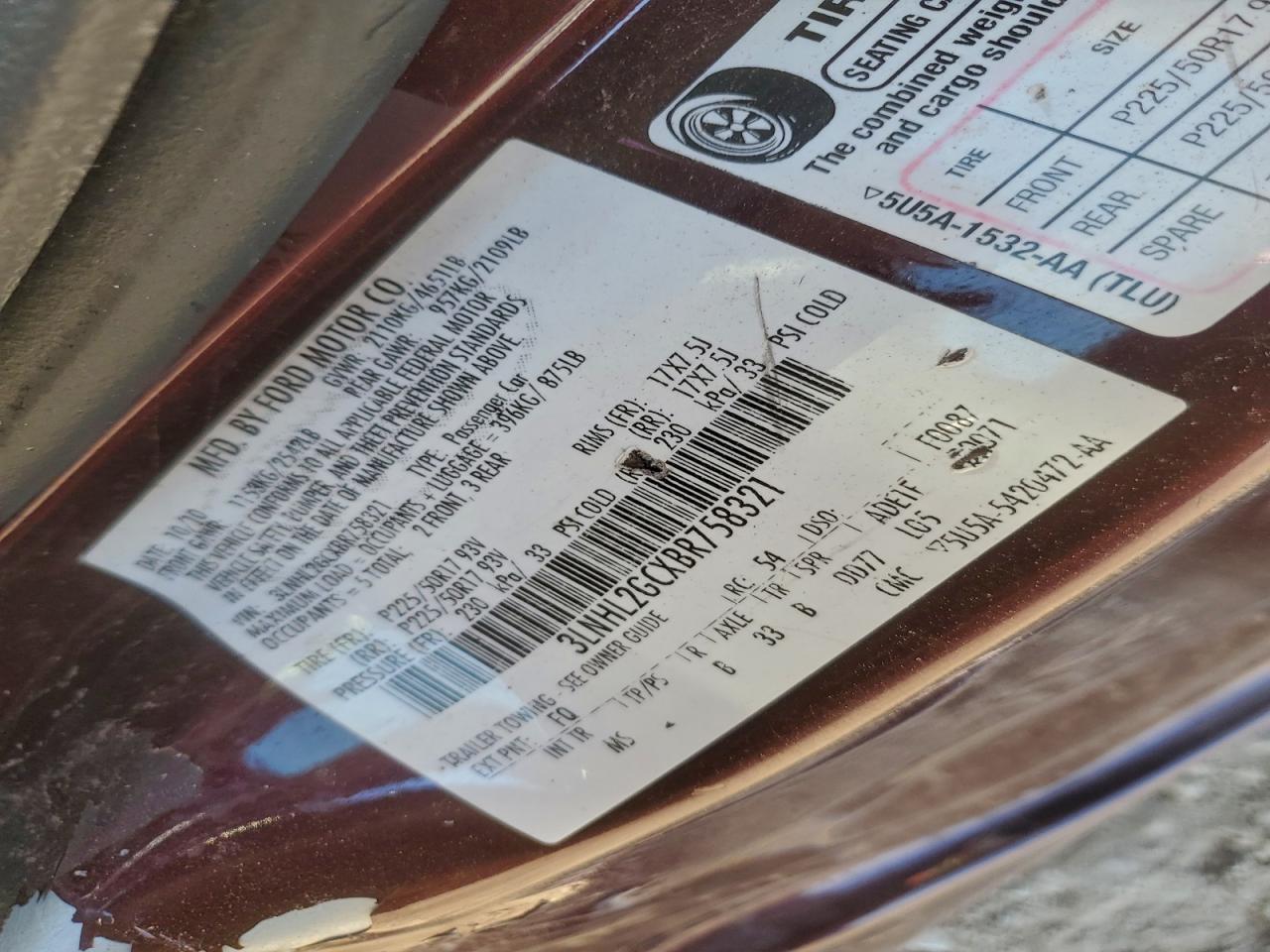 2011 Lincoln Mkz VIN: 3LNHL2GCXBR758321 Lot: 94709565