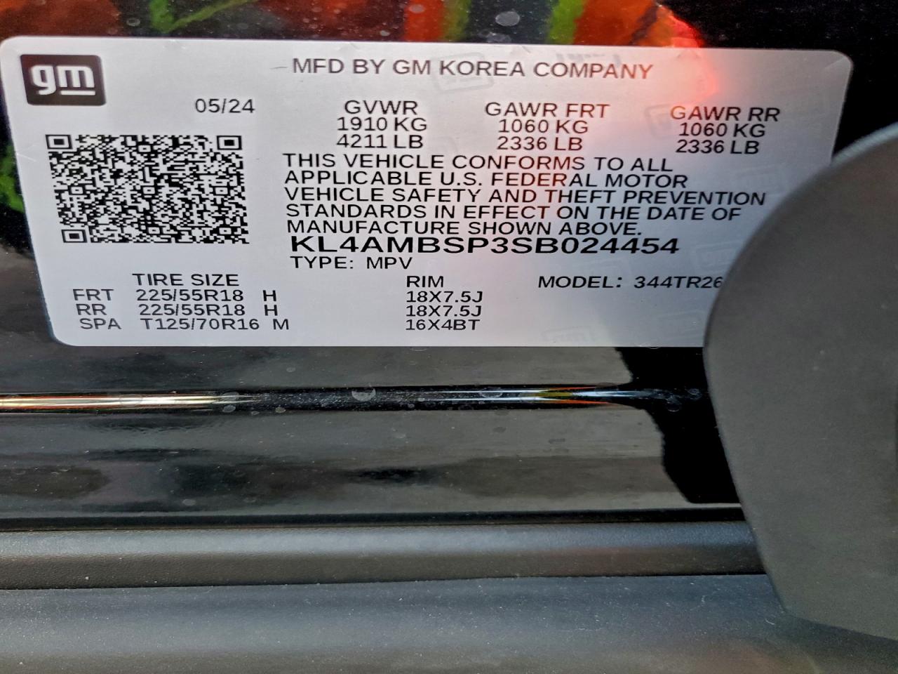 2025 Buick Encore Gx Preferred VIN: KL4AMBSP3SB024454 Lot: 93690885