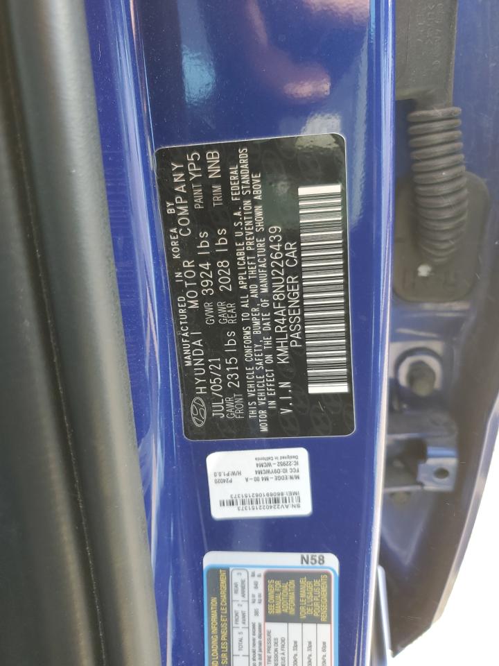 2022 Hyundai Elantra N Line VIN: KMHLR4AF8NU226439 Lot: 91429685