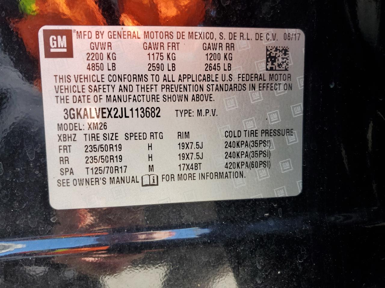 2018 GMC Terrain Slt VIN: 3GKALVEX2JL113682 Lot: 90994885