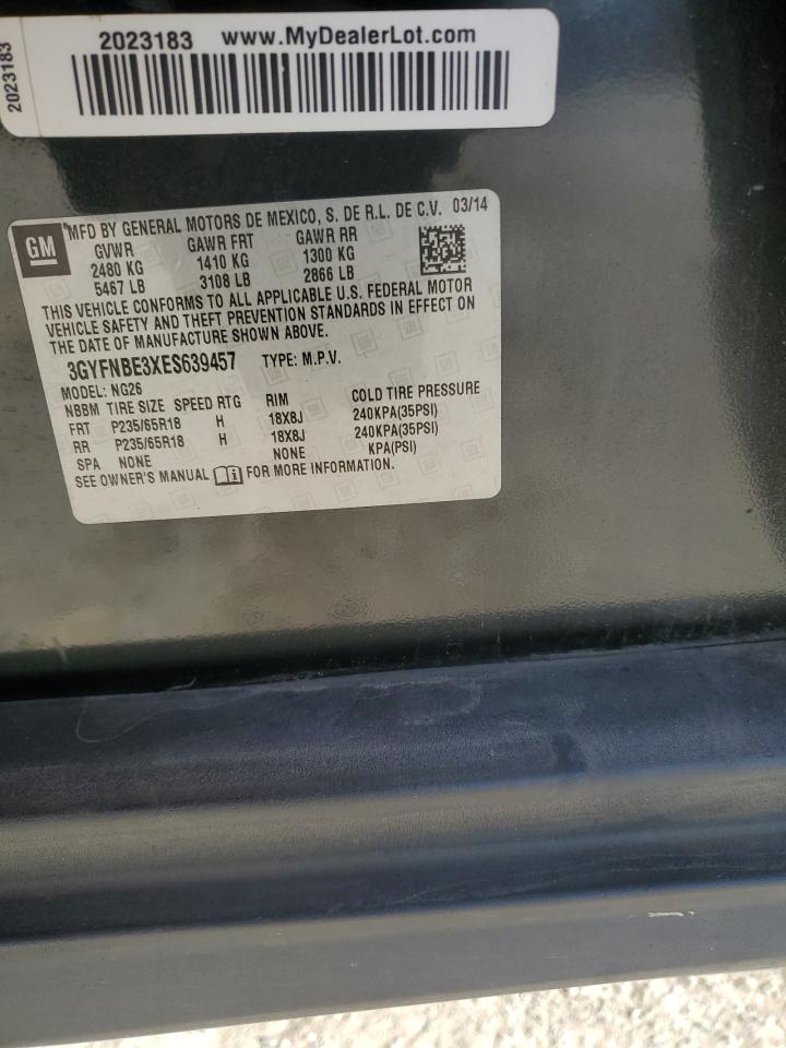 2014 Cadillac Srx Luxury Collection VIN: 3GYFNBE3XES639457 Lot: 90262065