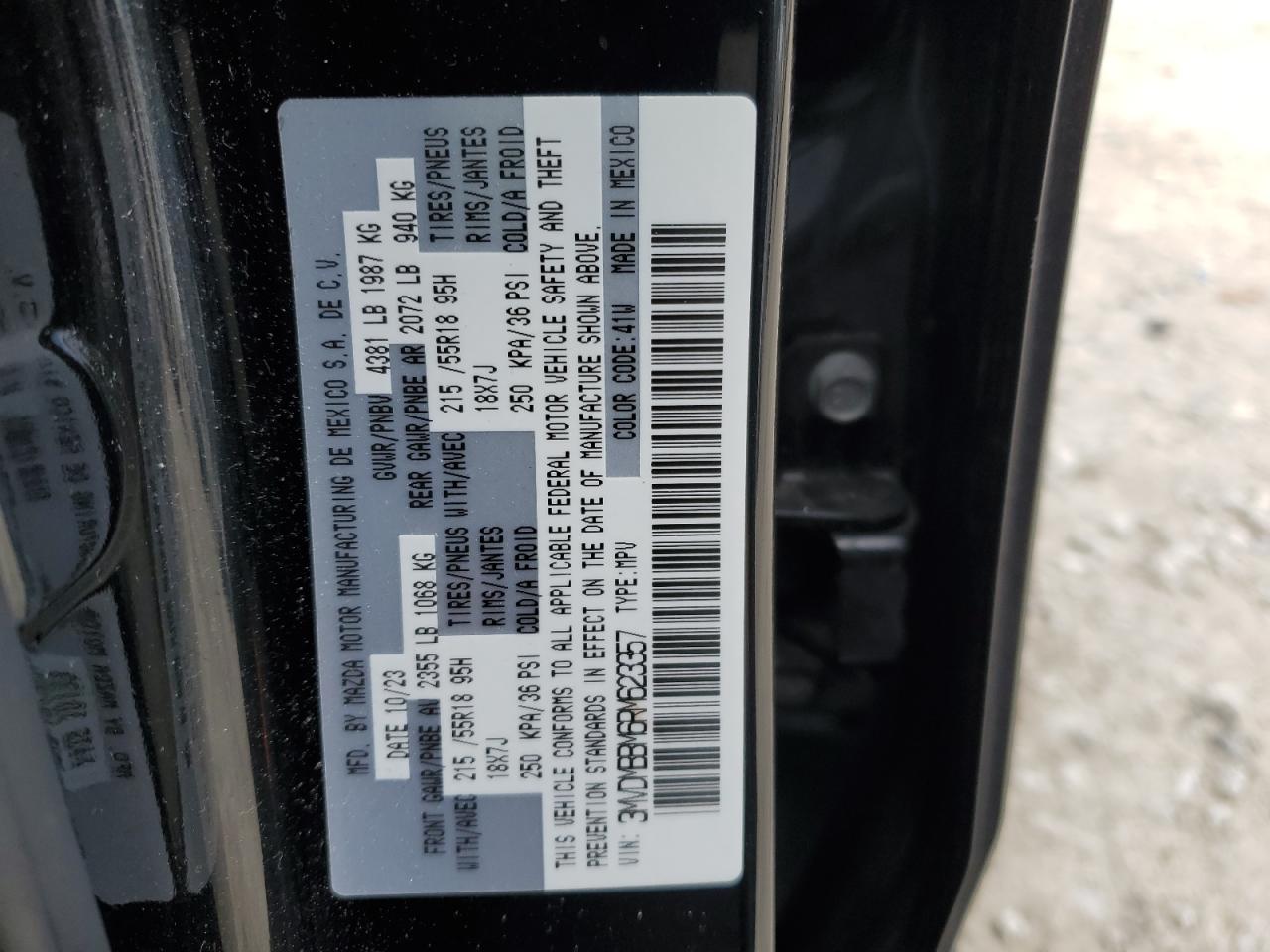 2024 Mazda Cx-30 Select VIN: 3MVDMBBM6RM623357 Lot: 85438605