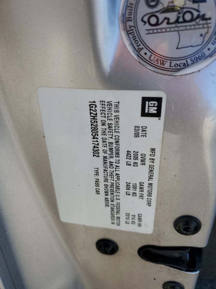 2005 Pontiac G6 Gt VIN: 1G2ZH528054174302 Lot: 91079855