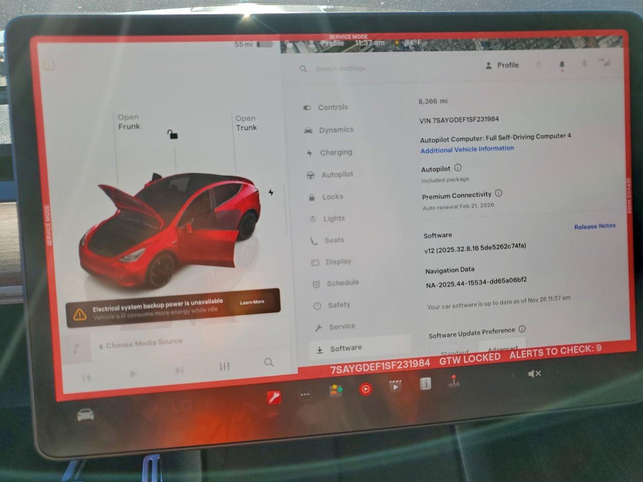 2025 Tesla Model Y VIN: 7SAYGDEF1SF231984 Lot: 94302075