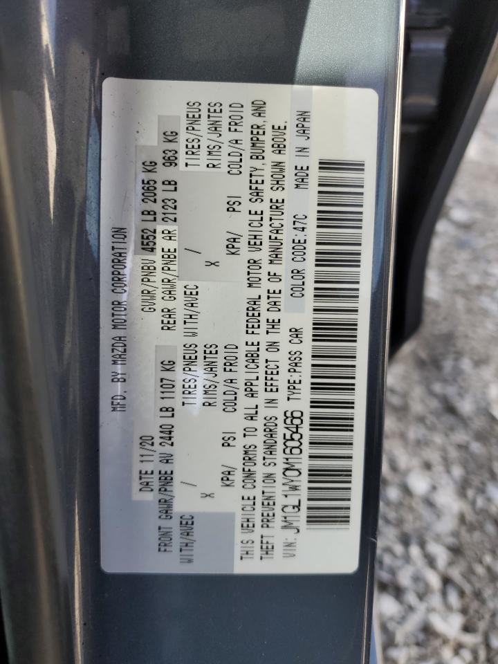 2021 Mazda 6 Grand Touring Reserve VIN: JM1GL1WY0M1605466 Lot: 92308915