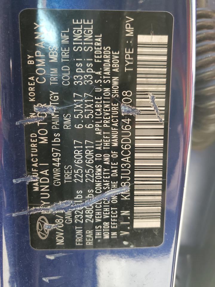 2013 Hyundai Tucson Gls VIN: KM8JU3AC6DU641408 Lot: 90836115