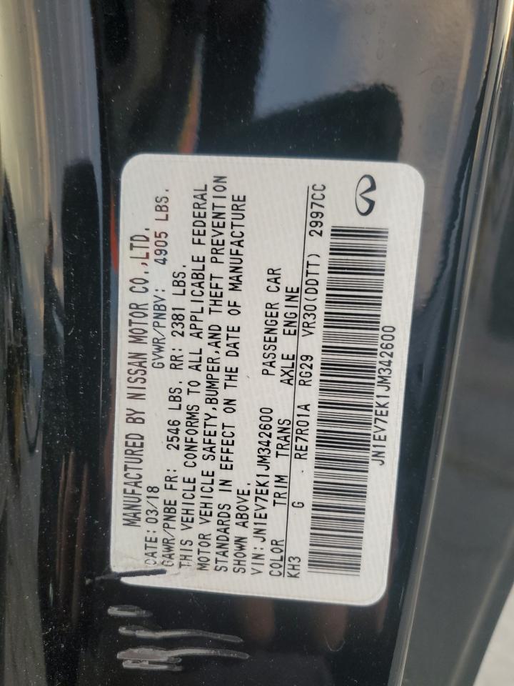 2018 Infiniti Q60 Luxe 300 VIN: JN1EV7EK1JM342600 Lot: 93619905