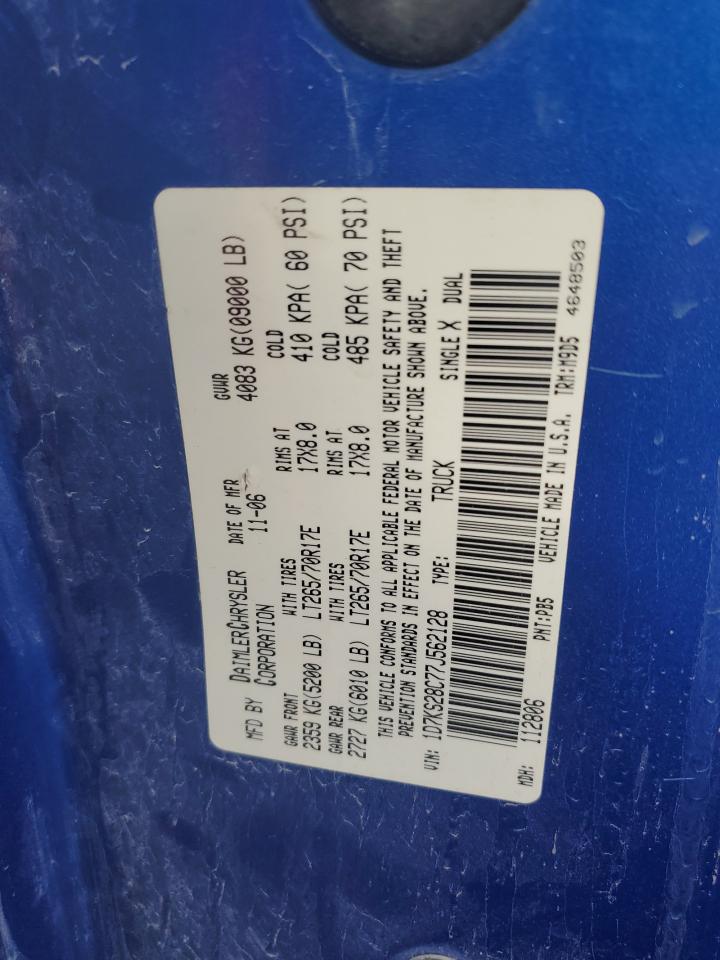 2007 Dodge Ram 2500 St VIN: 1D7KS28C77J562128 Lot: 92472805