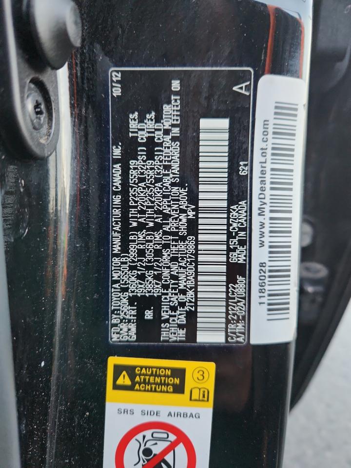 2013 Lexus Rx 350 Base VIN: 2T2BK1BA9DC179869 Lot: 90937835