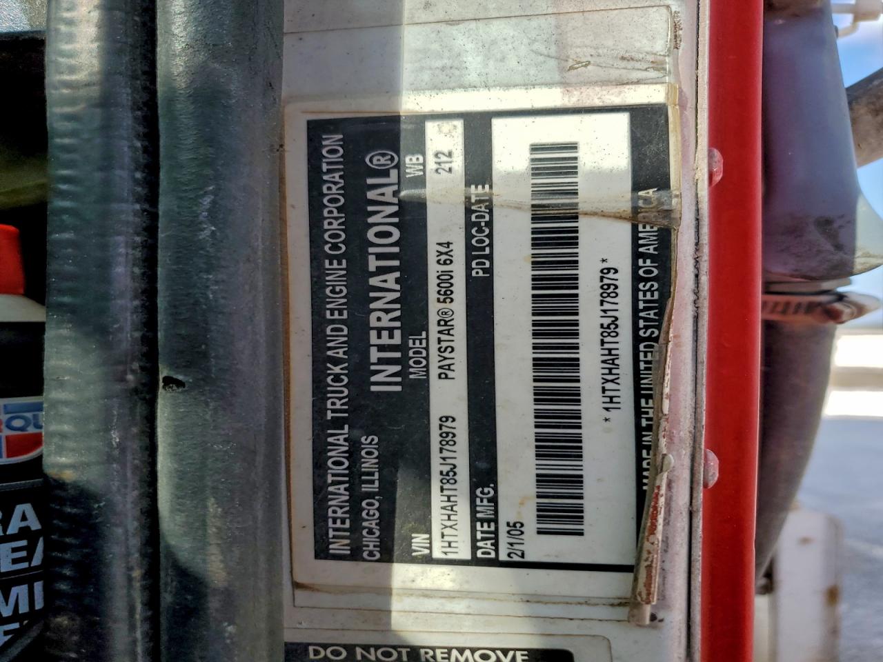 2005 International 5600 5600I VIN: 1HTXHAHT85J178979 Lot: 93904475