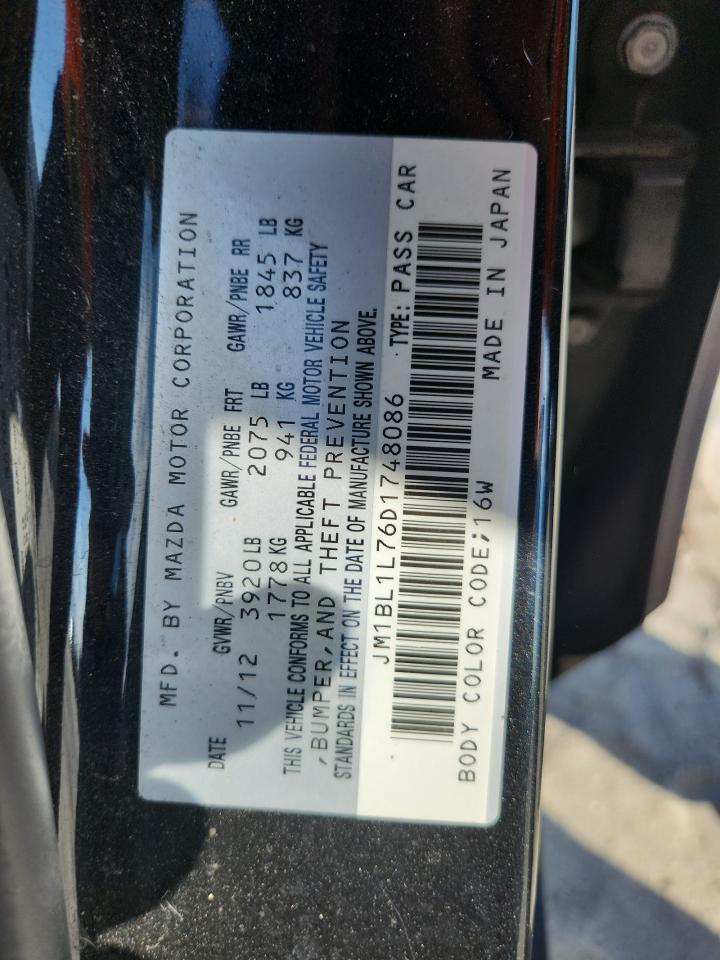 2013 Mazda 3 I VIN: JM1BL1L76D1748086 Lot: 93329285