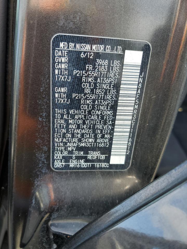 2012 Nissan Juke S VIN: JN8AF5MR3CT116812 Lot: 93305855