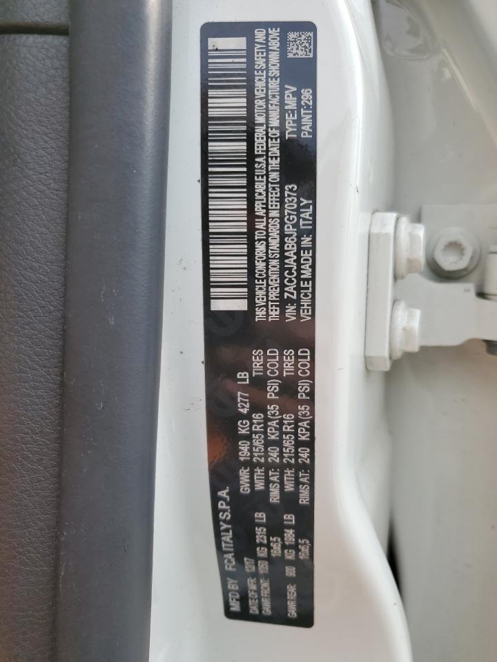 2018 Jeep Renegade Sport VIN: ZACCJAAB6JPG70373 Lot: 82501985