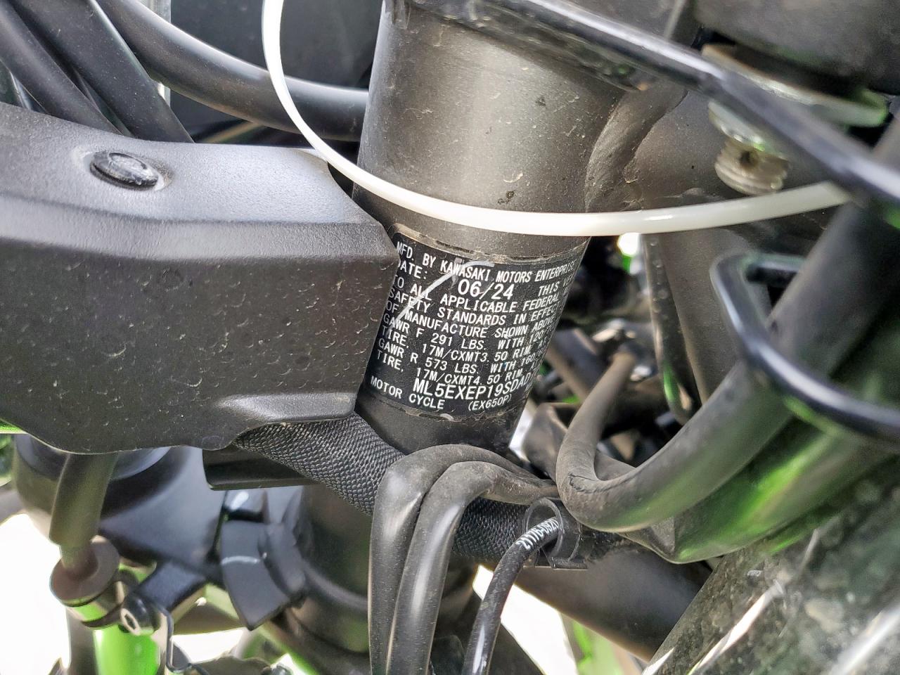 2025 Kawasaki Ex650 P VIN: ML5EXEP19SDAD7047 Lot: 93277165