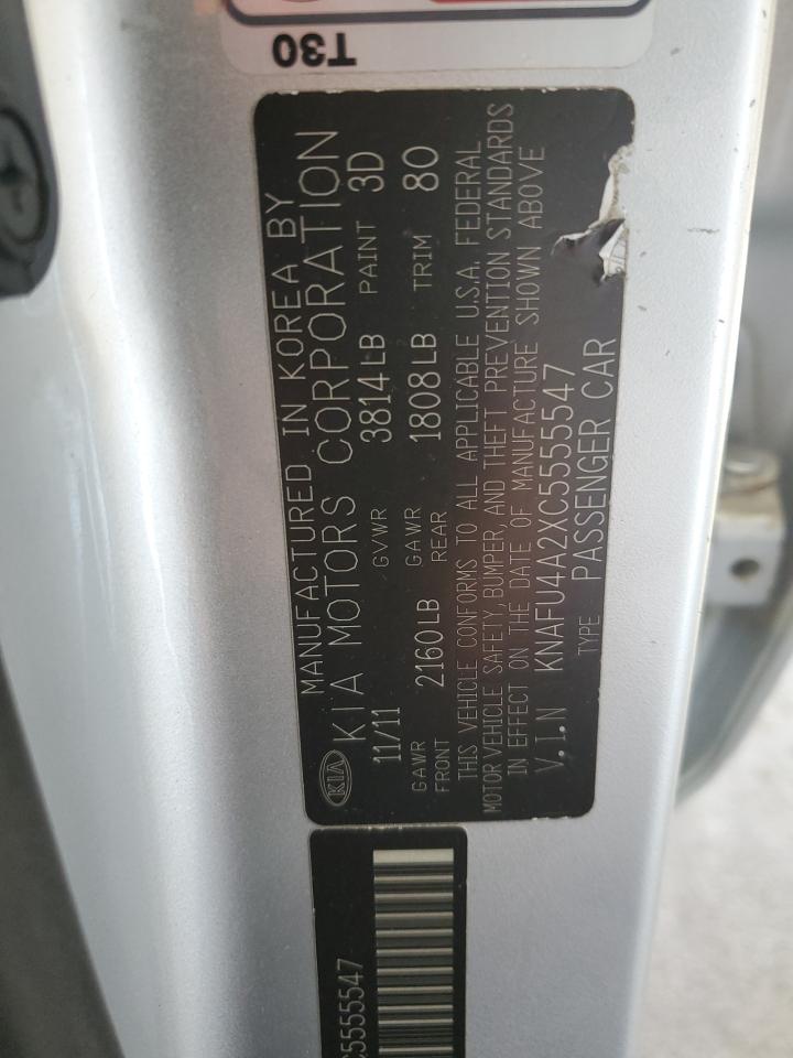 2012 Kia Forte Ex VIN: KNAFU4A2XC5555547 Lot: 90728475