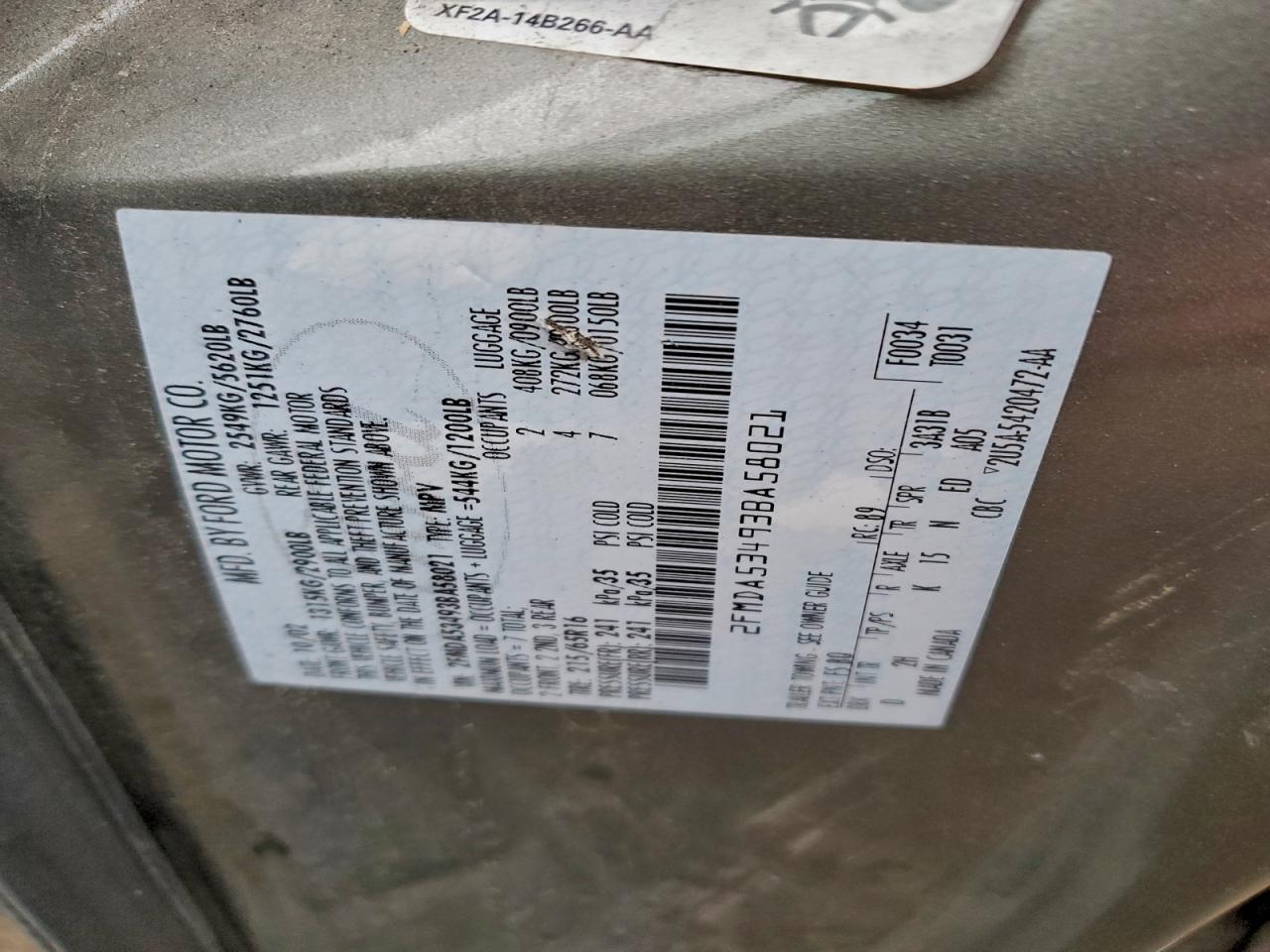 2003 Ford Windstar Sel VIN: 2FMDA53493BA58021 Lot: 93672215