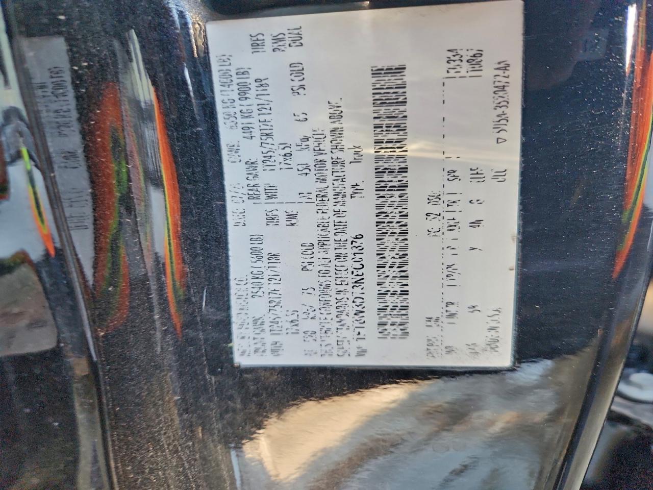 2022 Ford F350 Drw Lar VIN: 1FT8W3DT3NEC01876 Lot: 93609055