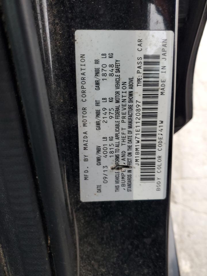 2014 Mazda 3 Grand Touring VIN: JM1BM1W71E1120897 Lot: 92260145