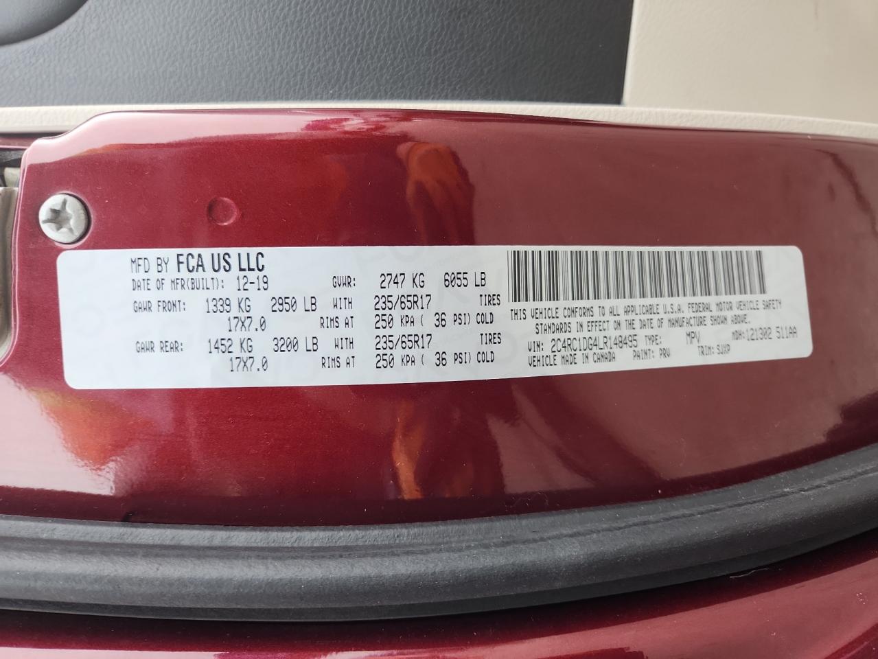 2020 Chrysler Voyager Lxi VIN: 2C4RC1DG4LR148495 Lot: 91375945