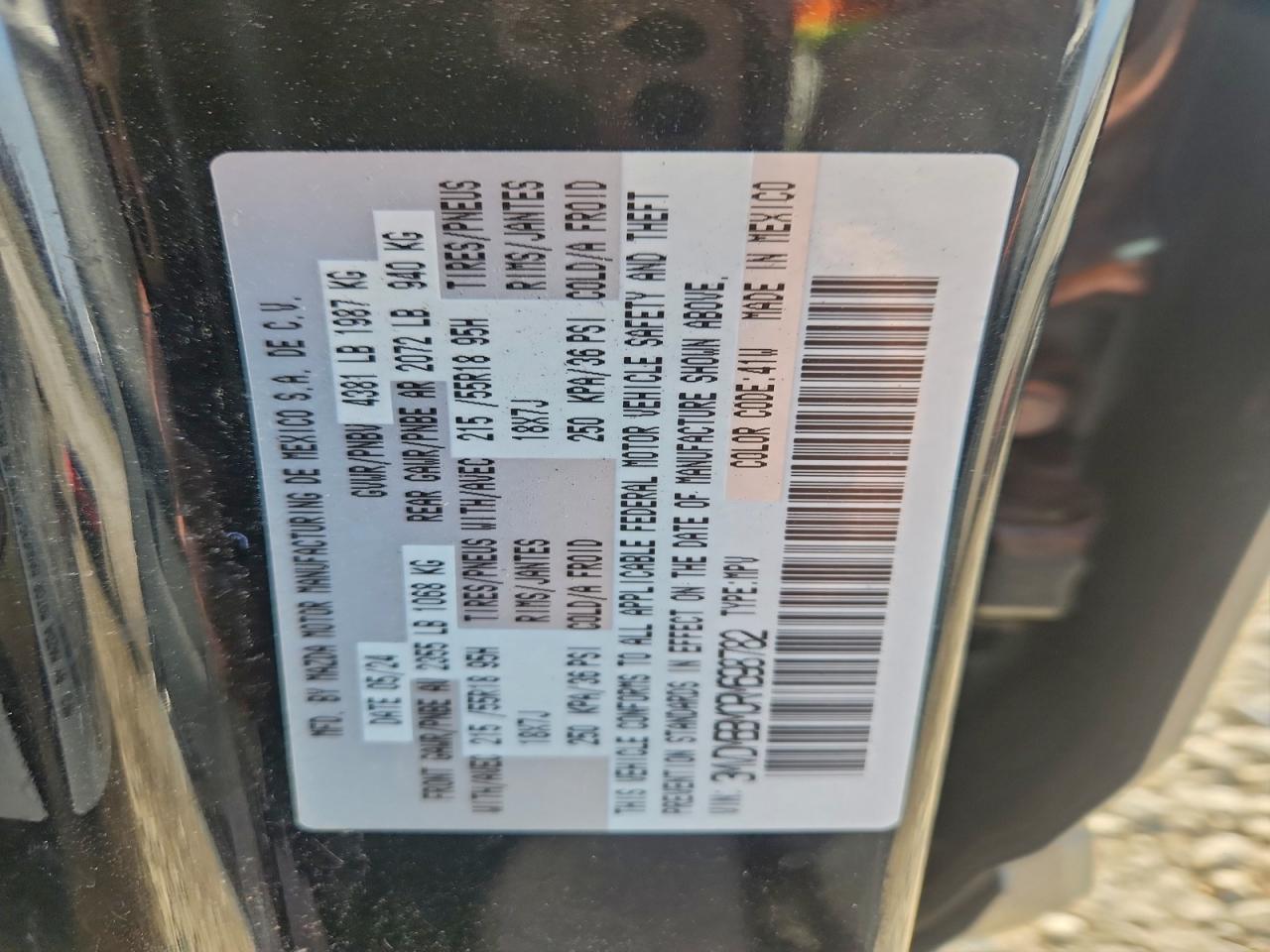 2024 Mazda Cx-30 Select VIN: 3MVDMBBM0RM698782 Lot: 93936695