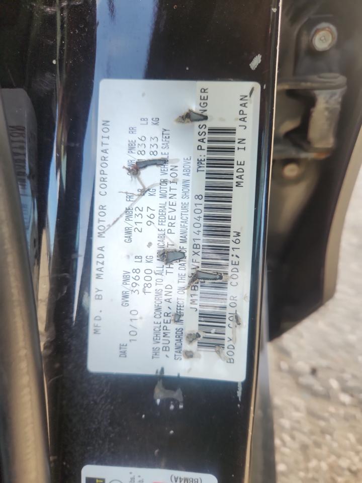 2011 Mazda 3 I VIN: JM1BL1VFXB1404018 Lot: 92120835