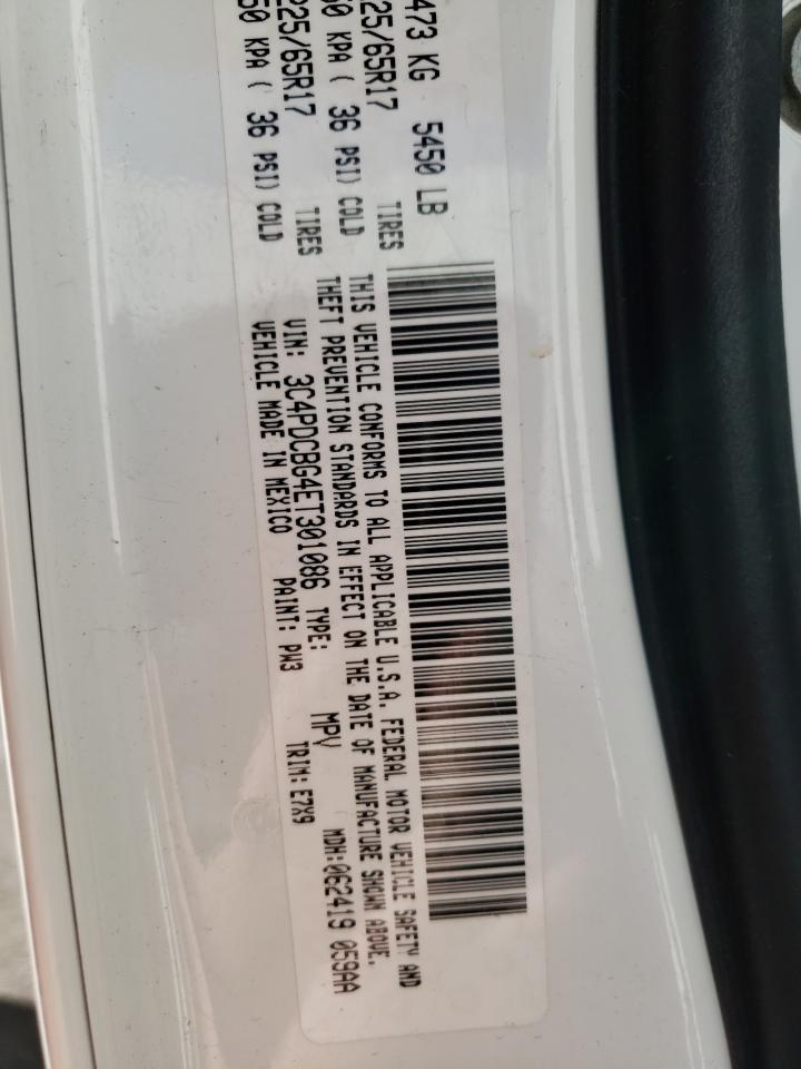 2014 Dodge Journey Sx VIN: 301086 Lot: 91509655