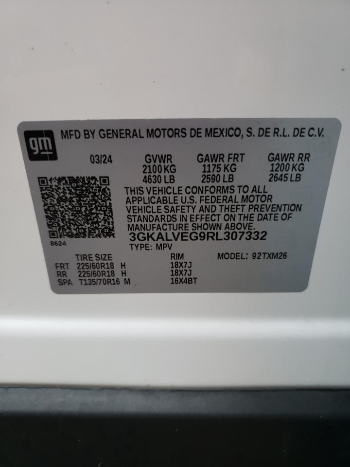 2024 GMC Terrain Slt VIN: 3GKALVEG9RL307332 Lot: 93491055