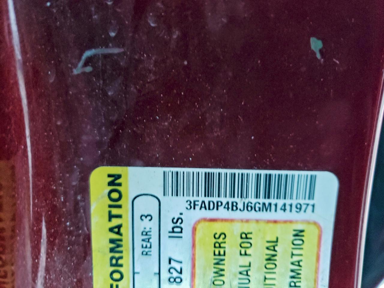 2016 Ford Fiesta Se VIN: 3FADP4BJ6GM141971 Lot: 93213245