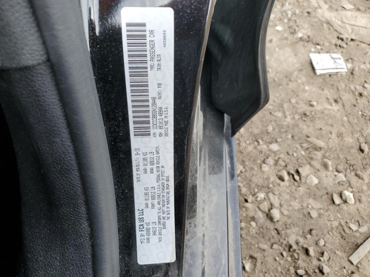 2016 Chrysler 200 S VIN: 1C3CCCBB5GN128448 Lot: 93386605