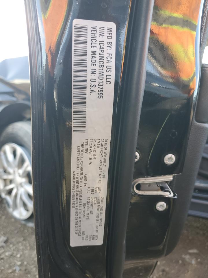 2021 Jeep Cherokee Latitude VIN: 1C4PJMCB1MD137995 Lot: 92346405