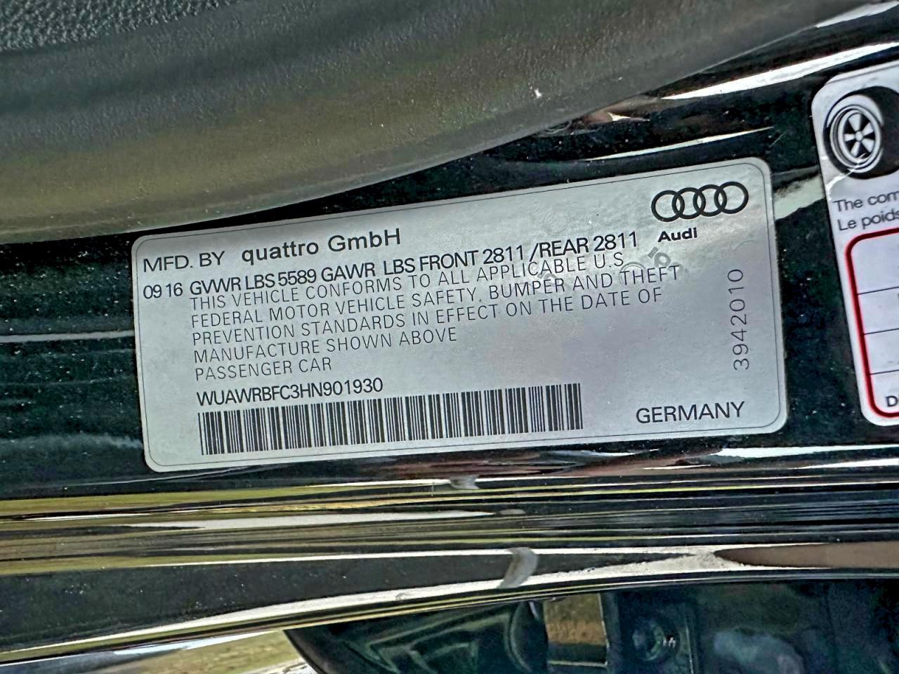 Фото: WUAWRBFC3HN901930