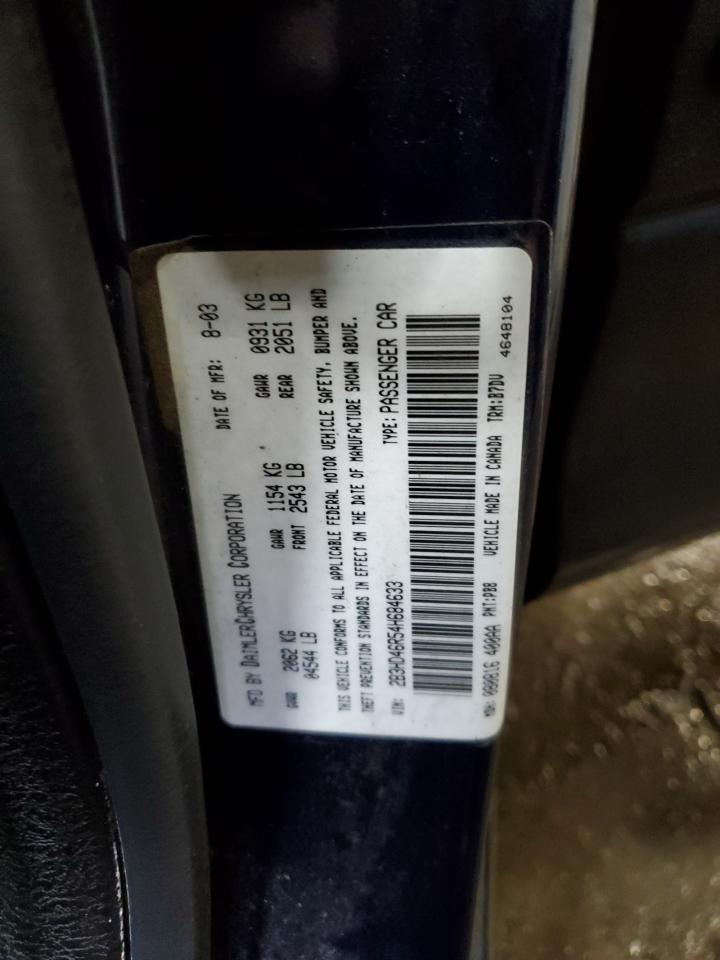 2004 Dodge Intrepid Se VIN: 2B3HD46R54H684633 Lot: 92003665