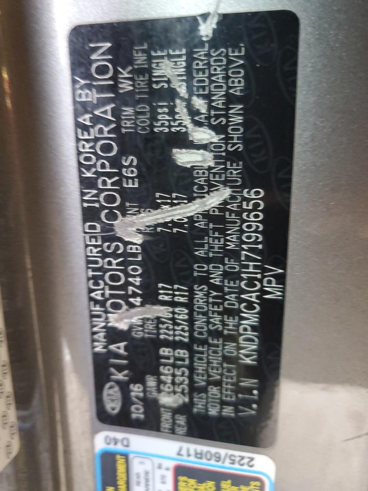 2017 Kia Sportage Lx VIN: KNDPMCAC1H7199656 Lot: 93463025