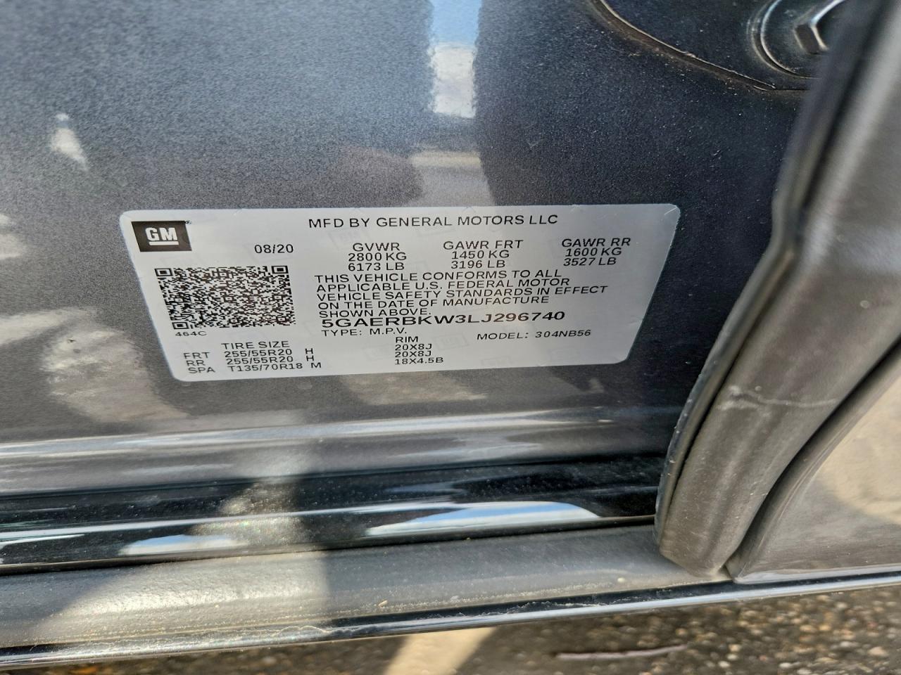 2020 Buick Enclave Essence VIN: 5GAERBKW3LJ296740 Lot: 93507385