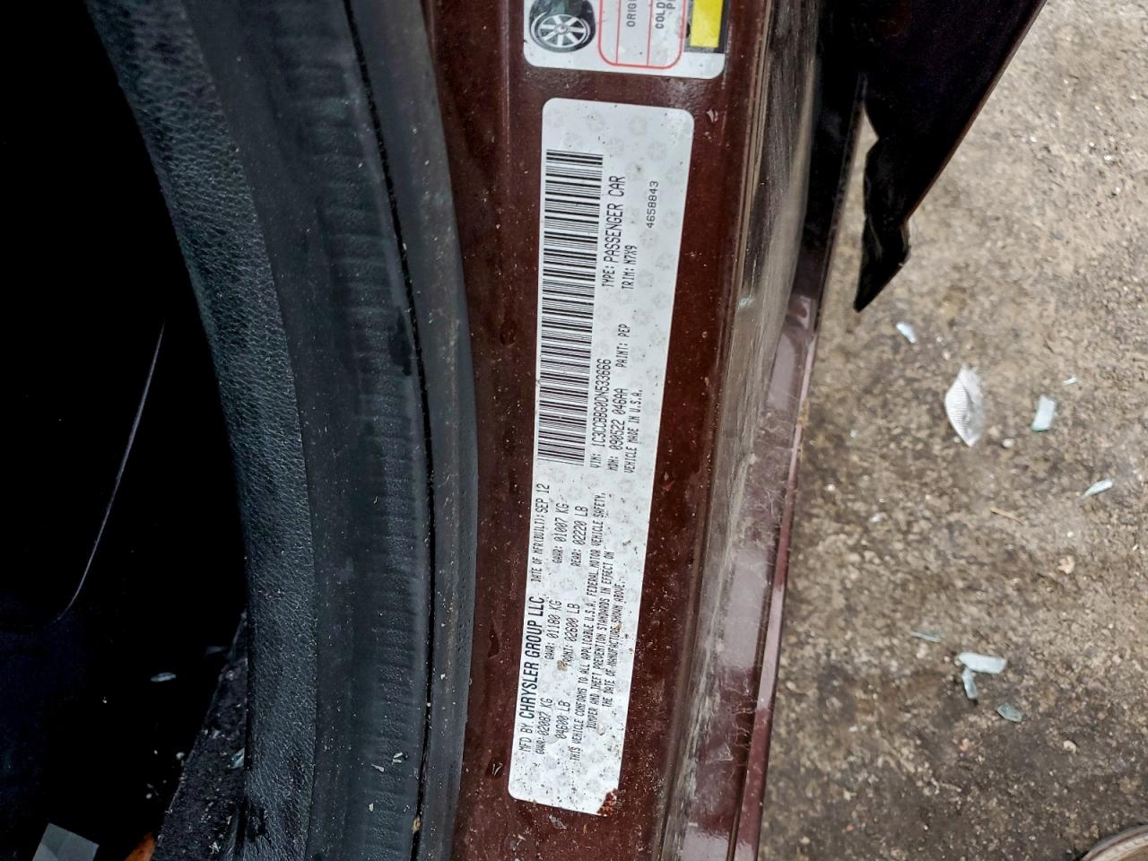 2013 Chrysler 200 Touring VIN: 1C3CCBBG0DN533666 Lot: 93938655