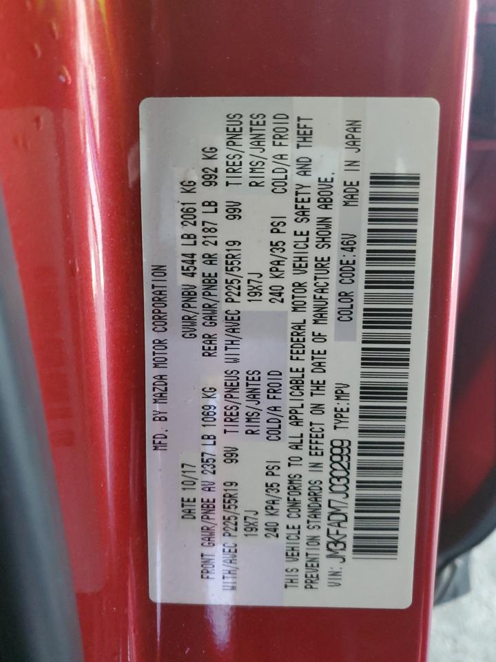 2018 Mazda Cx-5 Grand Touring VIN: JM3KFADM7J0302999 Lot: 93154515