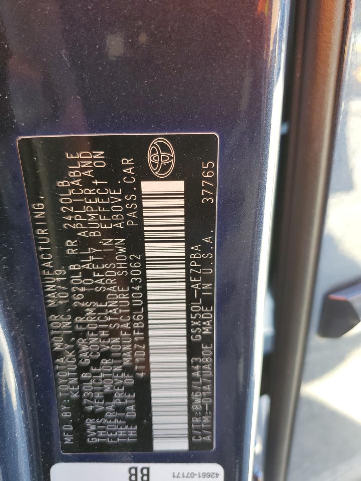 2020 Toyota Avalon Limited VIN: 4T1DZ1FB6LU043062 Lot: 91203955