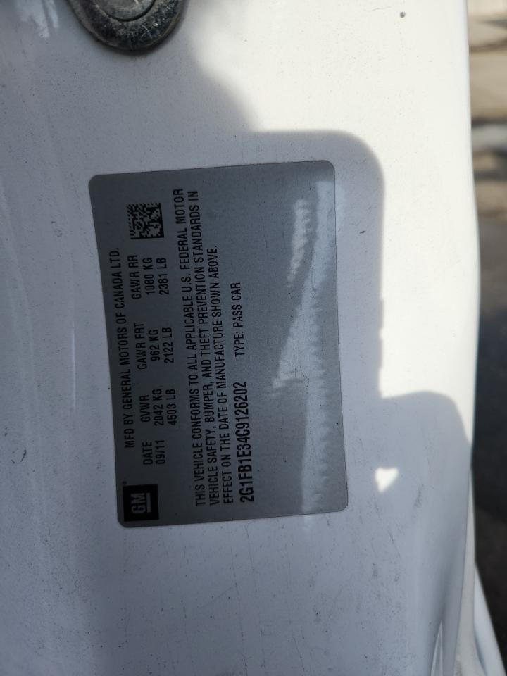 2012 Chevrolet Camaro Lt VIN: 2G1FB1E34C9126202 Lot: 93415115