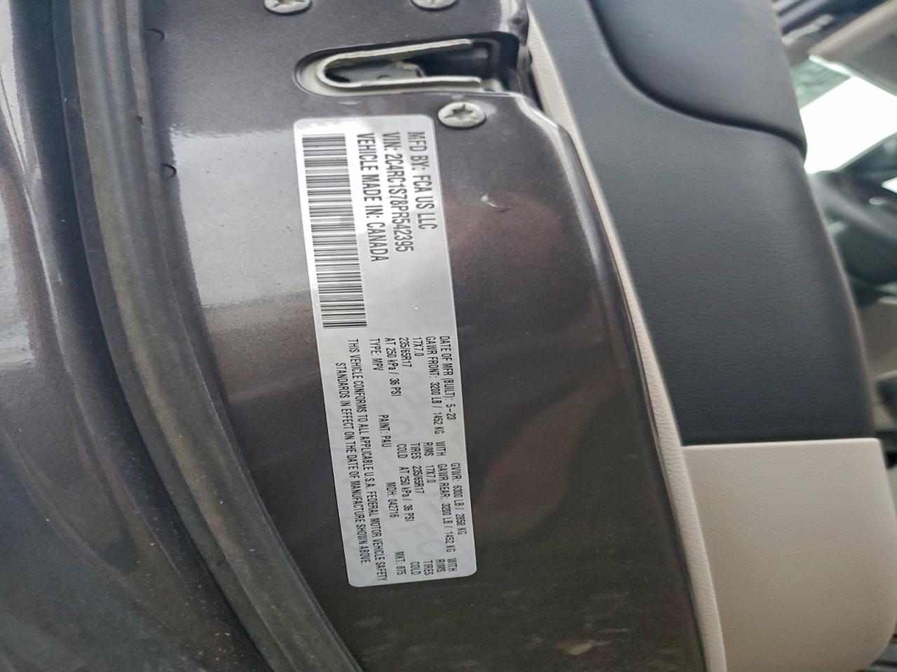 2023 Chrysler Pacifica Hybrid Limited VIN: 2C4RC1S78PR542395 Lot: 94580065