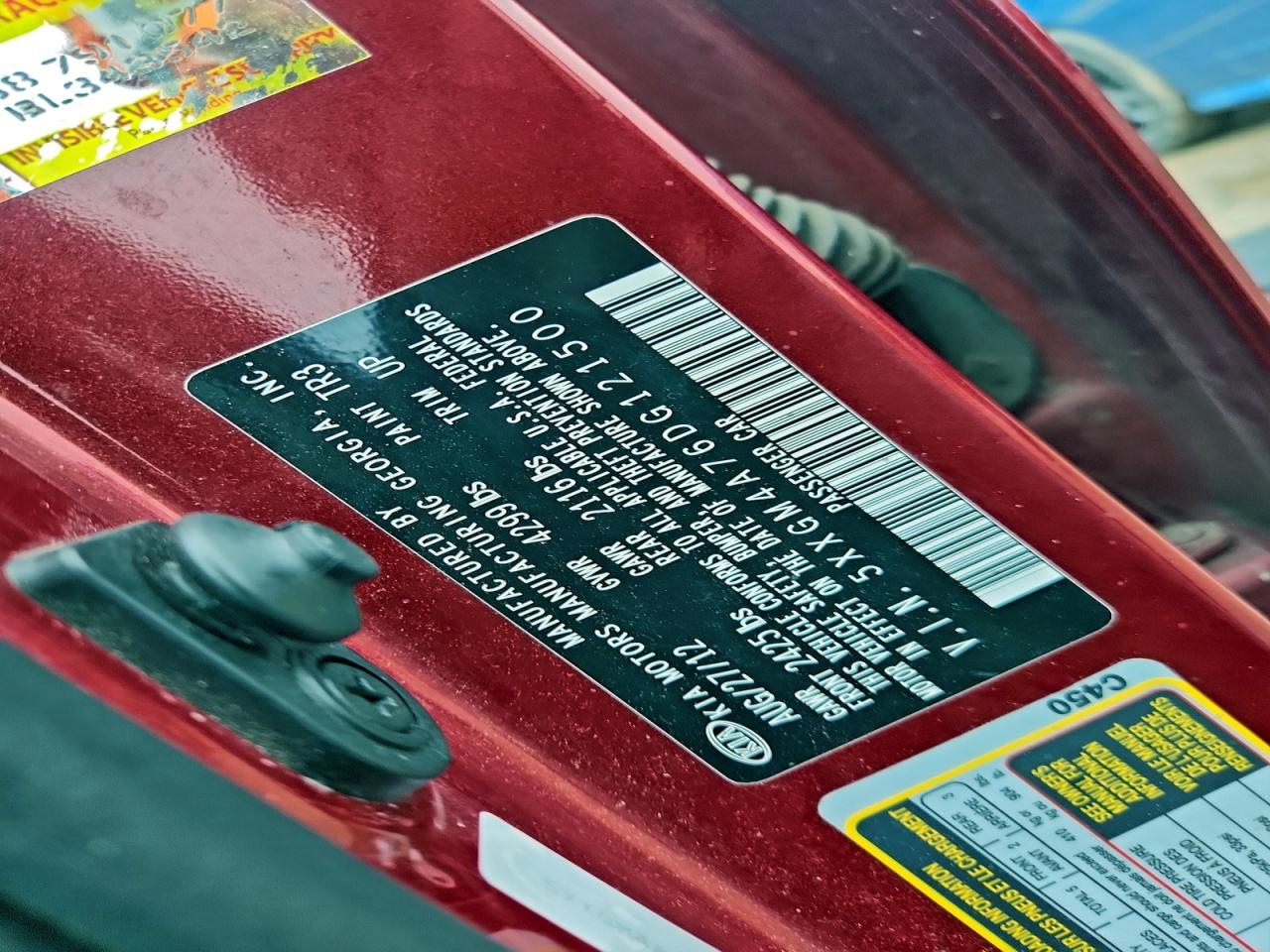 2013 Kia Optima Lx VIN: 5XXGM4A76DG121500 Lot: 93833205