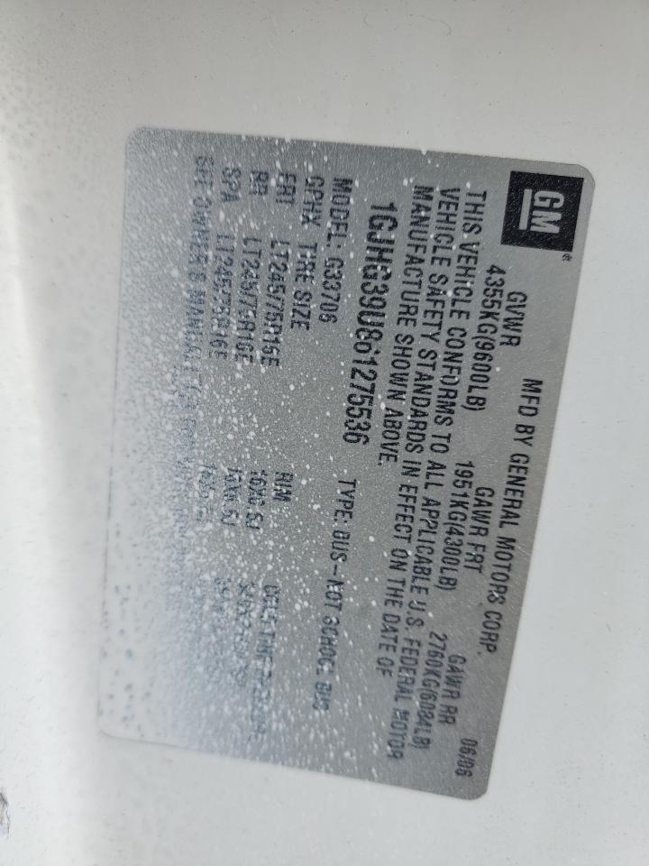 2006 GMC Savana G3500 VIN: 1GJHG39U861275536 Lot: 91798745