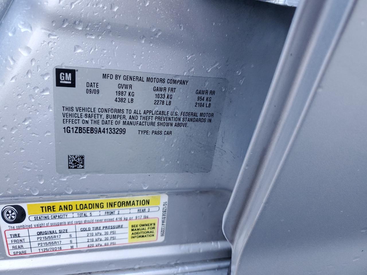 2010 Chevrolet Malibu Ls VIN: 1G1ZB5EB9A4133299 Lot: 92417935