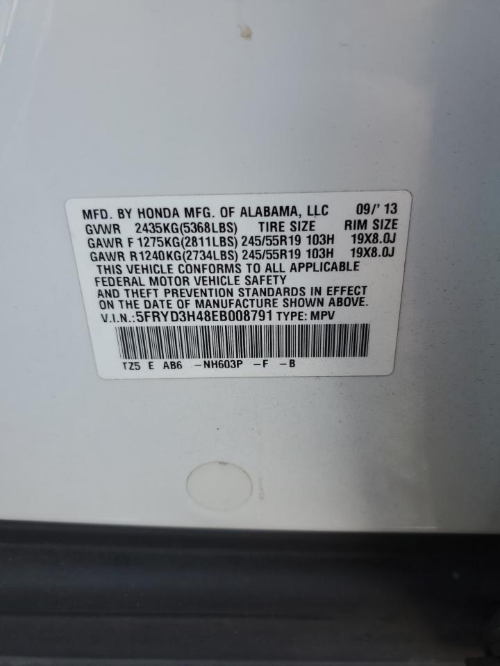 2014 Acura Mdx Technology VIN: 5FRYD3H48EB008791 Lot: 92678815