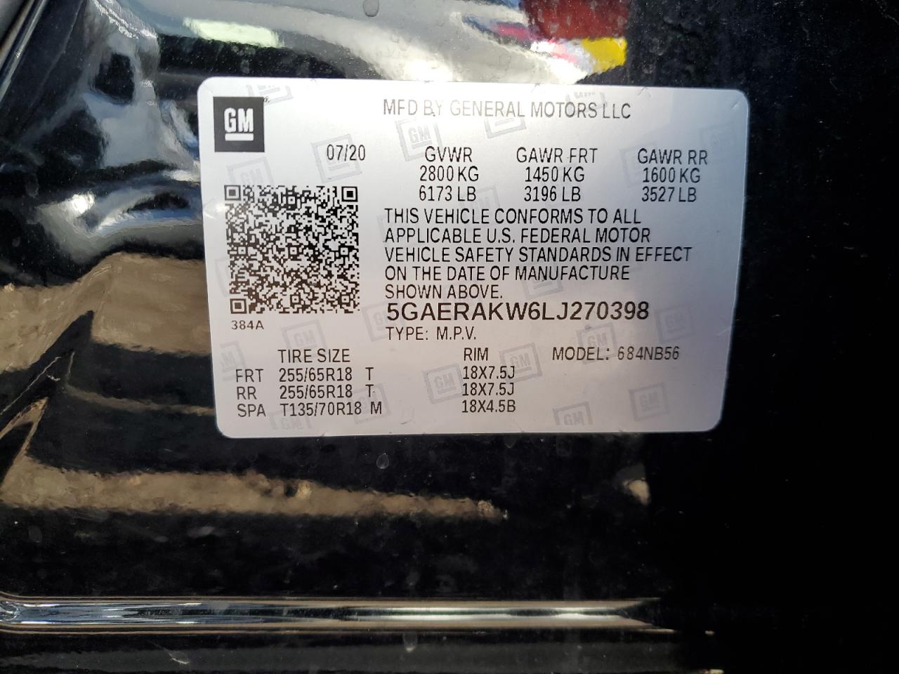 2020 Buick Enclave Preferred VIN: 5GAERAKW6LJ270398 Lot: 93443145