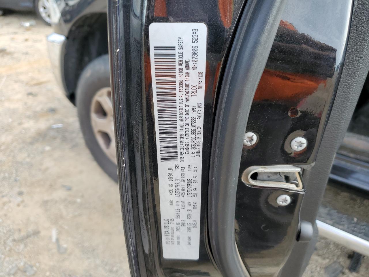 2016 Ram 2500 Slt VIN: 3C6UR5DJ8GG107222 Lot: 92427305