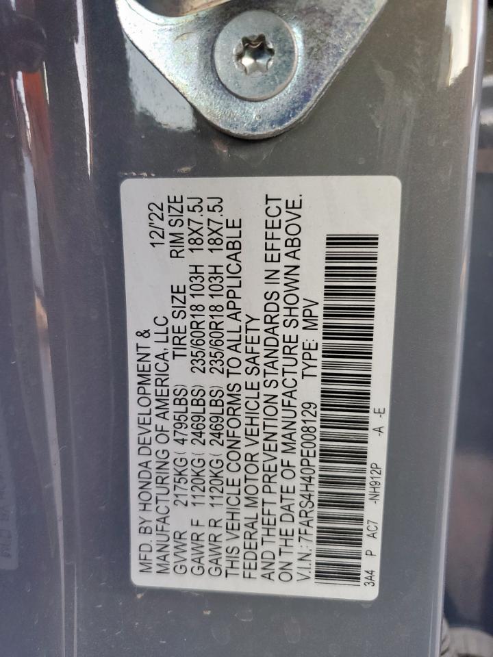 2023 Honda Cr-V Ex VIN: 7FARS4H40PE008129 Lot: 93248185