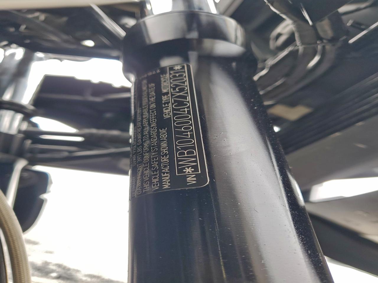 2012 BMW R1200 Gs VIN: WB1046004CZX52031 Lot: 94174785