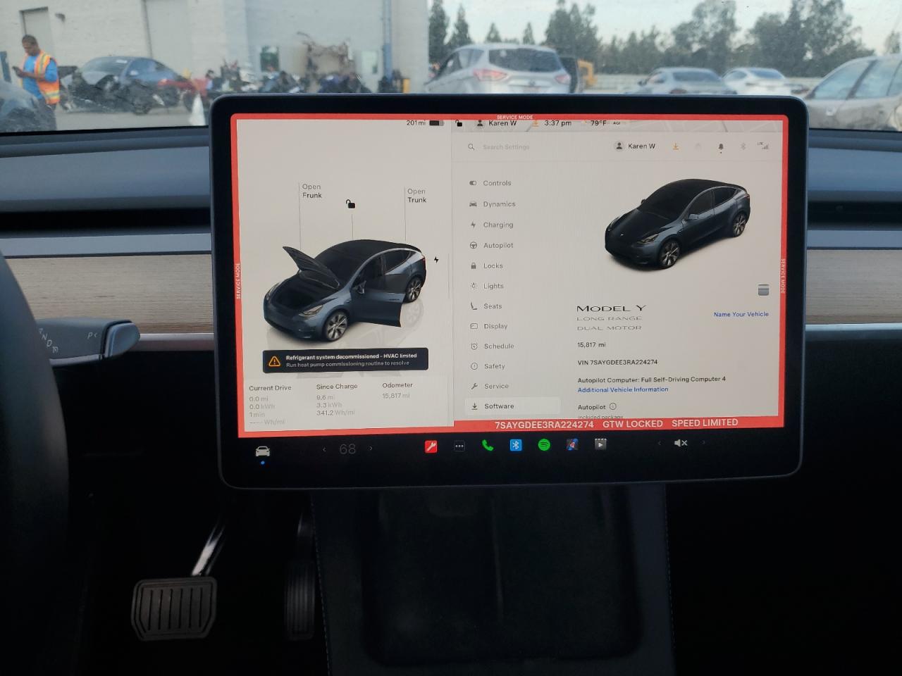 2024 Tesla Model Y VIN: 7SAYGDEE3RA224274 Lot: 92181925