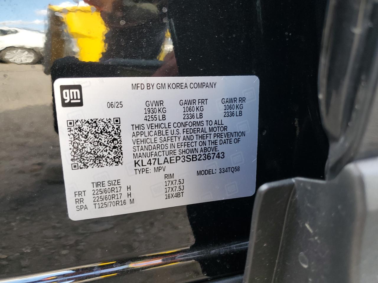 2025 Buick Envista Preferred VIN: KL47LAEP3SB236743 Lot: 92477265